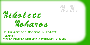 nikolett moharos business card